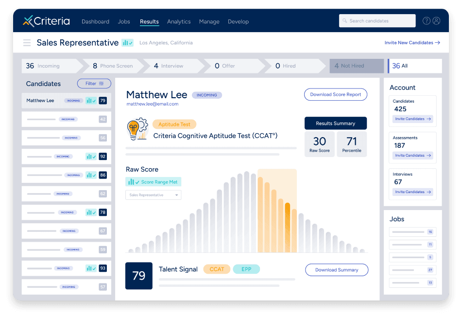 HackerRank product interface supplied with the comparison